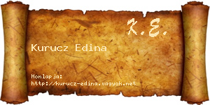 Kurucz Edina névjegykártya