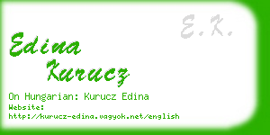 edina kurucz business card